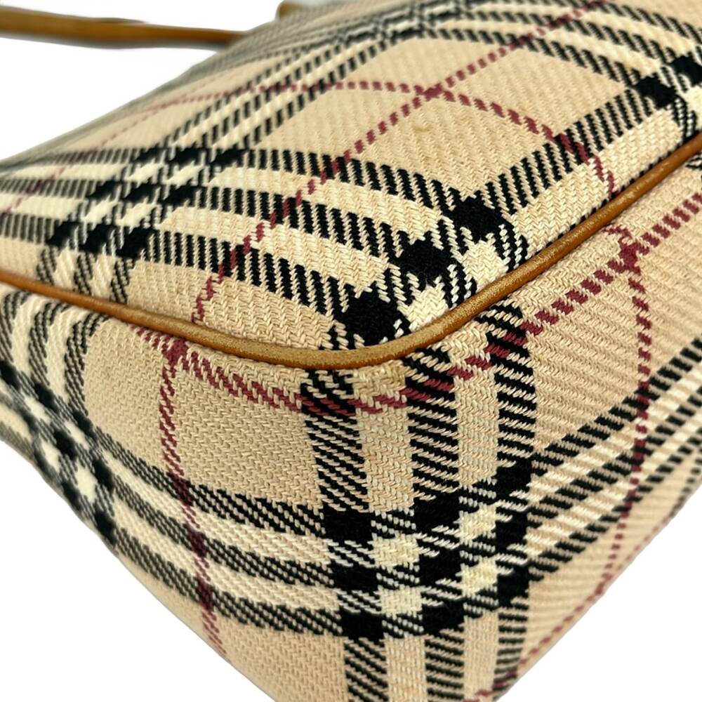 Burberry Shoulder Bag Beige Dark Navy Multi Tweeds Leather - Picture 6 of 15